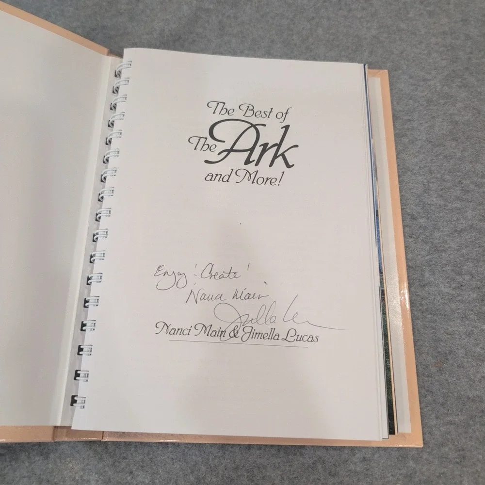 The Best of‎ The Ark and More Cookbook Signed Nanci Main Jimella Lucas 1st Ed